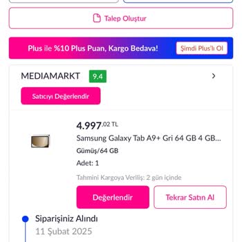Media Markt Ve Pazarama'dan Kargolanmayan Tabletler