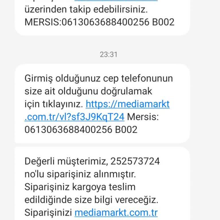Gece Yarısı Gelen Rahatsız Edici Media Markt Mesajları