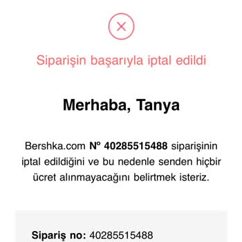 İptal Edilen Siparişin Ücreti İade Edilmedi