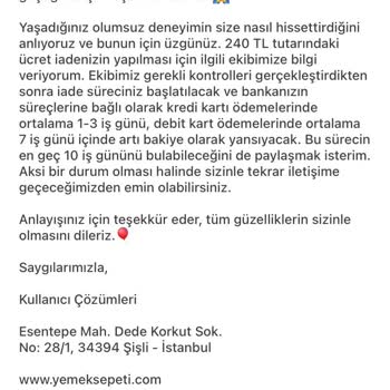 Eksik Sipariş Ve İletişimsizlik Mağduriyeti
