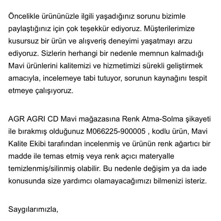 Kalitesiz Ürün Ve Yetersiz Müşteri Hizmeti Deneyimi