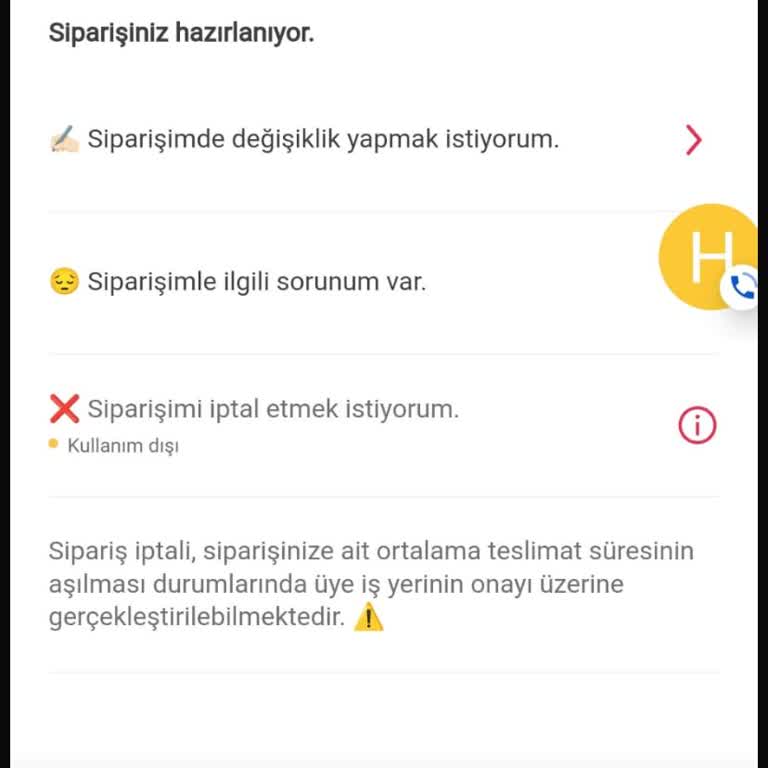 Sipariş İptali Ve İletişim Sorunları