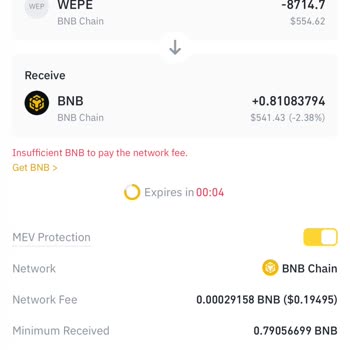 Binance Cüzdanında Wepe Token Satış Sorunu