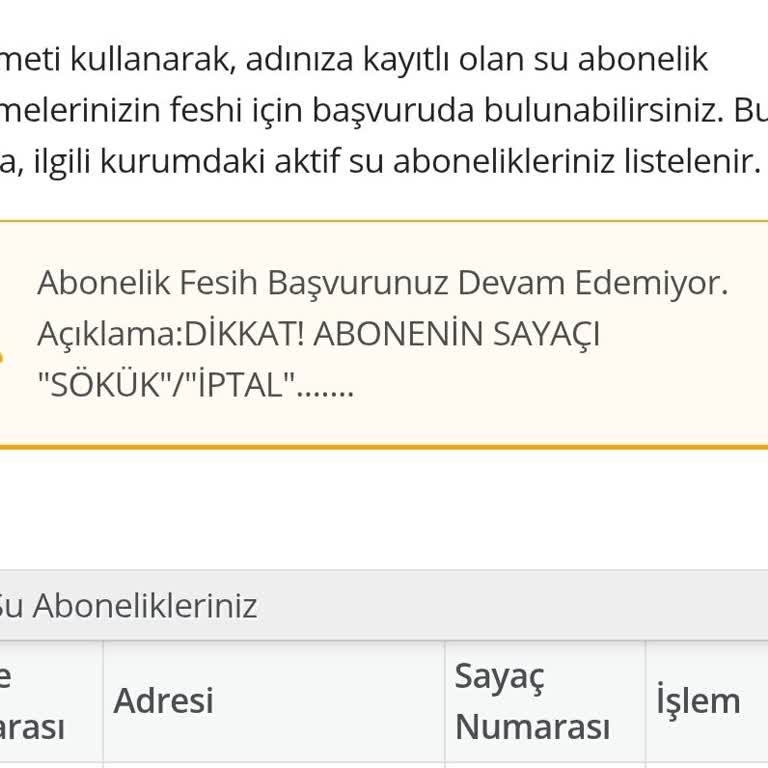 ASKİ Abonelik İptali Sorunu Ve Uzak Mesafe Engeli