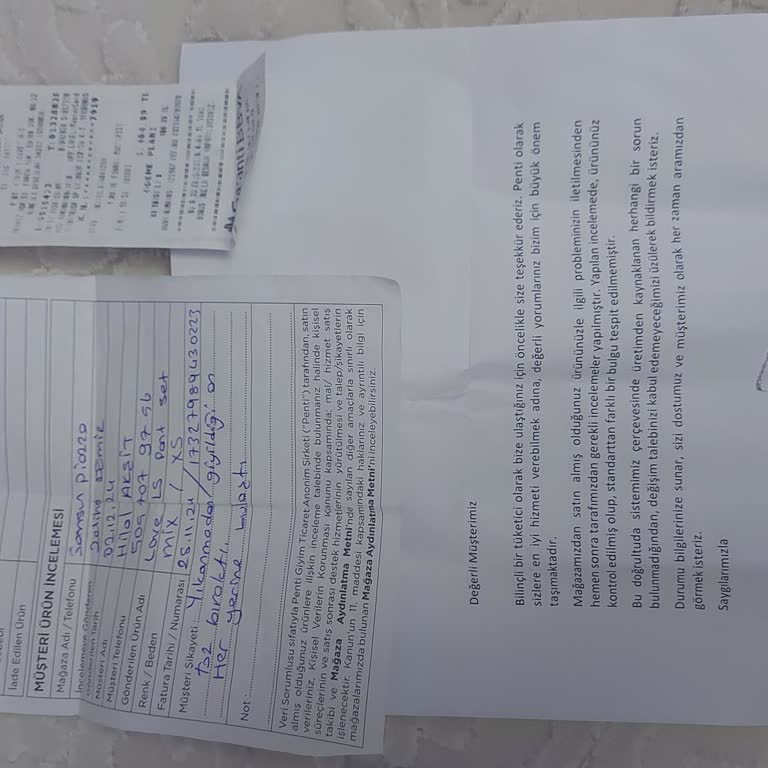 Penti Pijama Takımı Pul Pul Dökülüyor, İnceleme Yetersiz