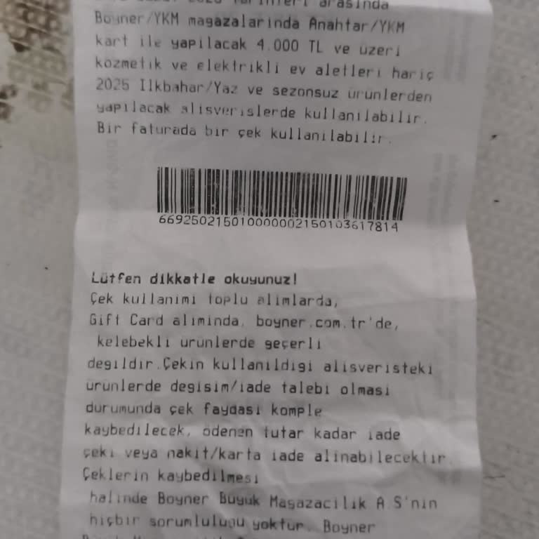 Boyner'de İndirim Çekinde Yanıltıcı Bilgi Ve Fatura Sorunu