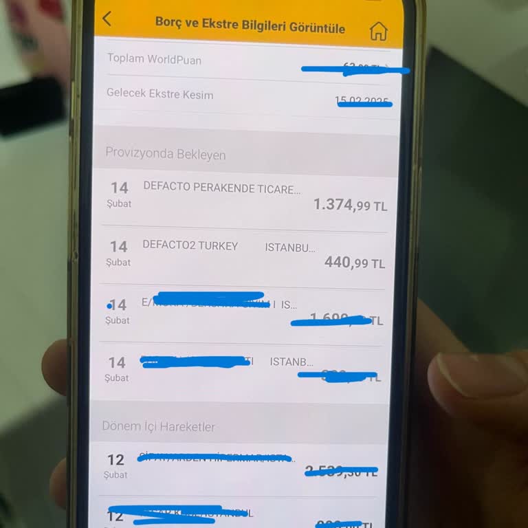 DeFacto Bilinmeyen İşlemle Kredi Kartı Sorunu!