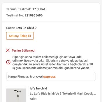Trendyol'da Teslimat Ve Müşteri Hizmetleri Hayal Kırıklığı