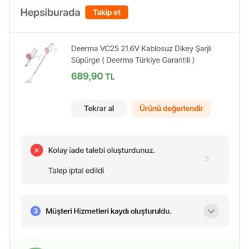 3 Yıldır Çözülmeyen Süpürge Sorunu Ve Müşteri Hizmetleri İlgisizliği