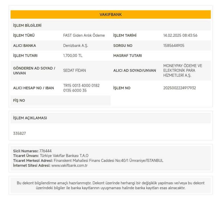 MoneyPay İle Para Transferi Çilesi