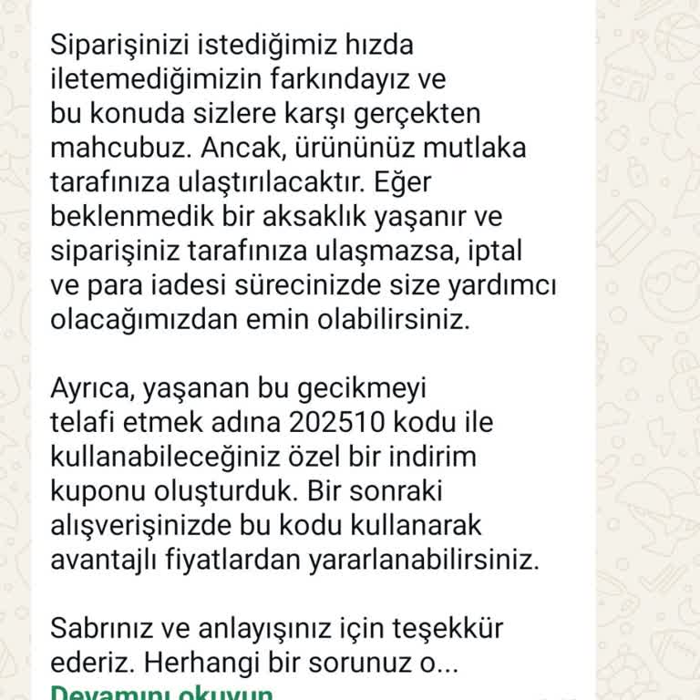 Sipariş Sonrası Müşteri Hizmetleri Ve Kargo Sorunu