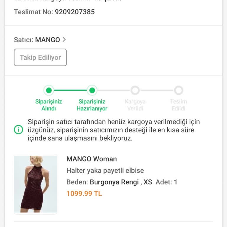 Trendyol'dan Aldığım Elbiseler Hala Kargoya Verilmedi