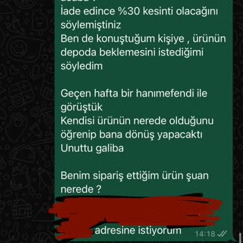 Vivense Müşteri Hizmetleri Ve İade Sürecindeki Sorunlar