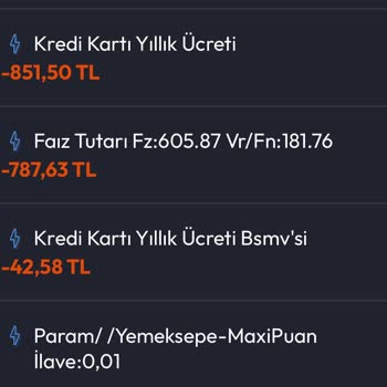 Kredi Kartı Yıllık Ücreti Sürprizi