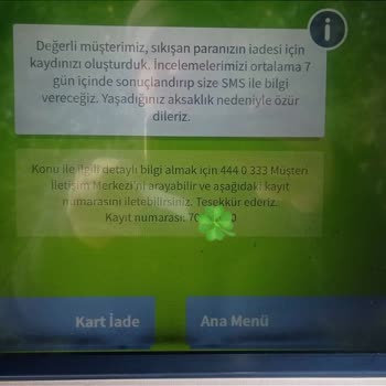 ATM'de Sıkışan Para Mağduriyeti