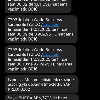 Yapı Kredi Kartımdan İzinsiz İşlemler