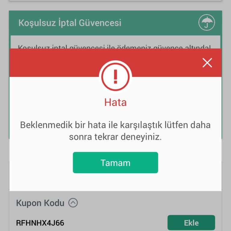 Kupon Kodu Hatası Ve Acil Destek İhtiyacı