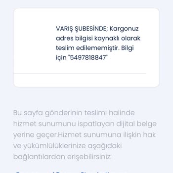 Yanlış Adres Bilgilendirmesi Mağduriyeti