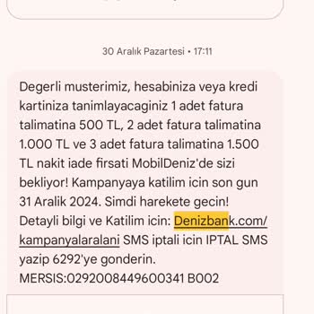 Denizbank Kampanya İadesi Sorunu Ve Müşteri Hizmetleri Hayal Kırıklığı