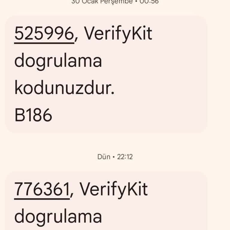 Bilinmeyen Verifykit'ten Gelen Doğrulama Kodu Rahatsızlığı