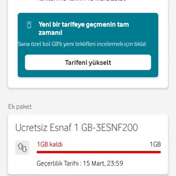 Vodafone Red Sosyal Pass Paketinde İnternet Kullanım Sorunu