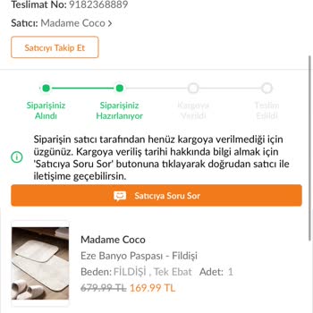 Madame Coco Sipariş Teslimatında Yaşanan Gecikme Ve İletişim Sorunları
