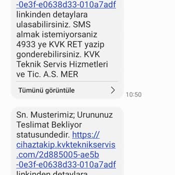 KVK Teknik Servis Sorunu Çözmedi
