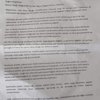 Ugg Marka Botun 4 Ayda Delinmesi Ve Firma Yanıtı
