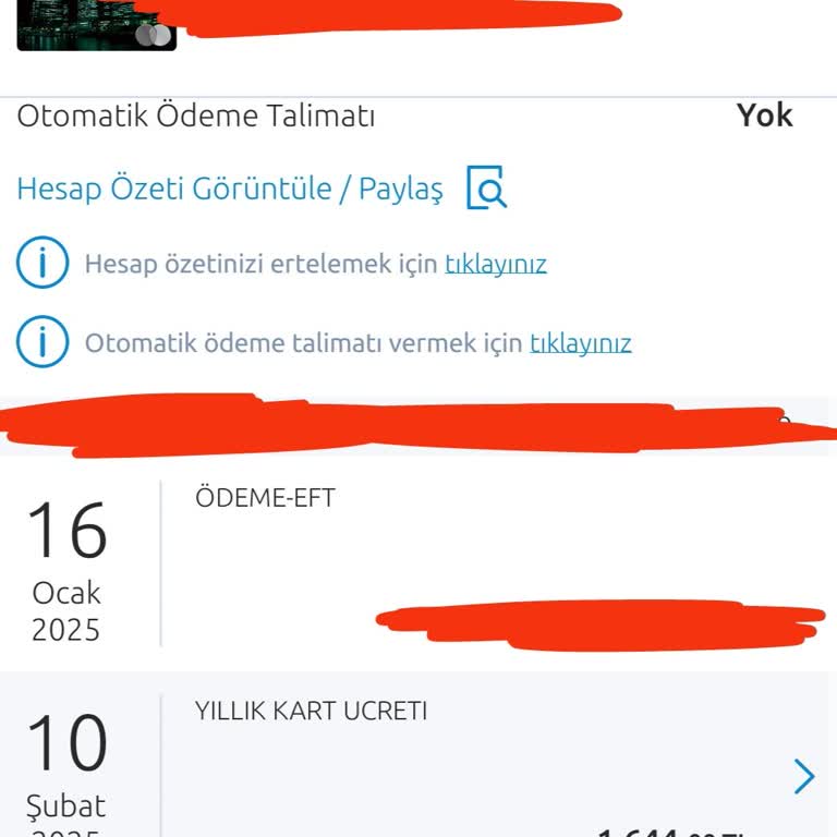 Yapı Kredi Kart Ücreti İadesi Talebi