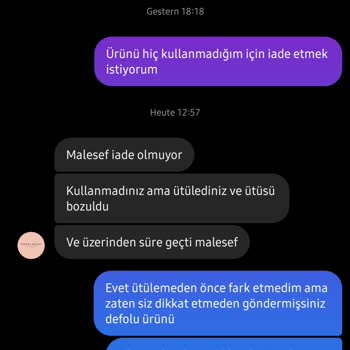 Defolu Ürün Ve Kötü Müşteri Hizmeti