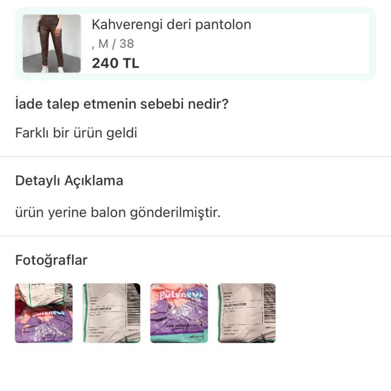 Dolap Yanlış Ürün Gönderimi Ve Kayıp Ürün Sorunu