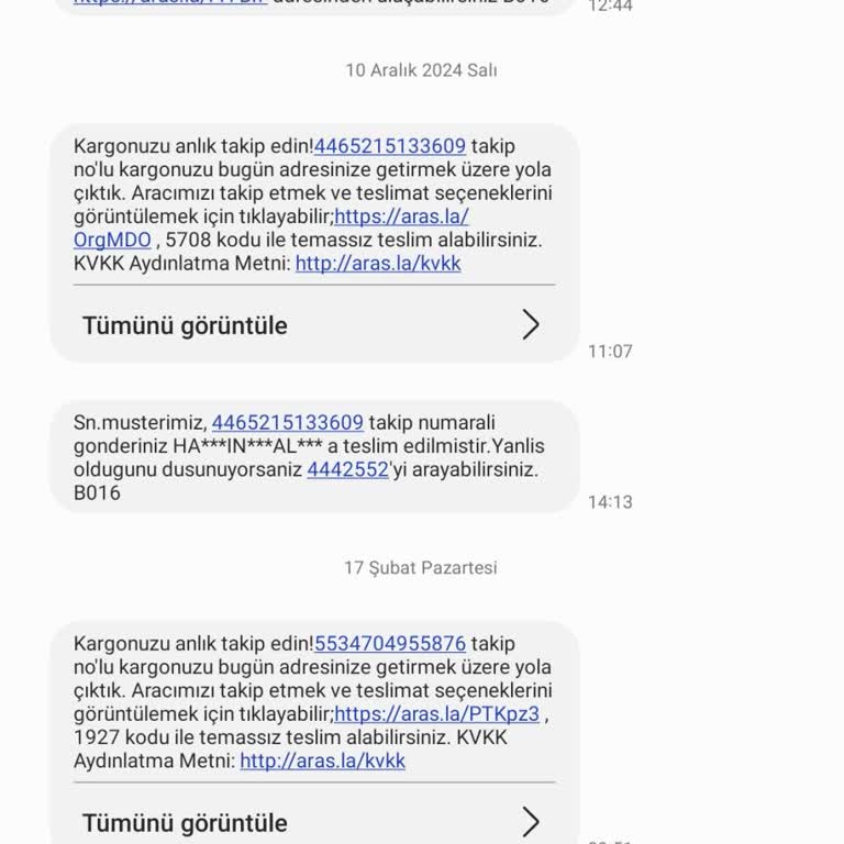 Aras Kargo'nun Yanıltıcı Teslimat Bildirimleri