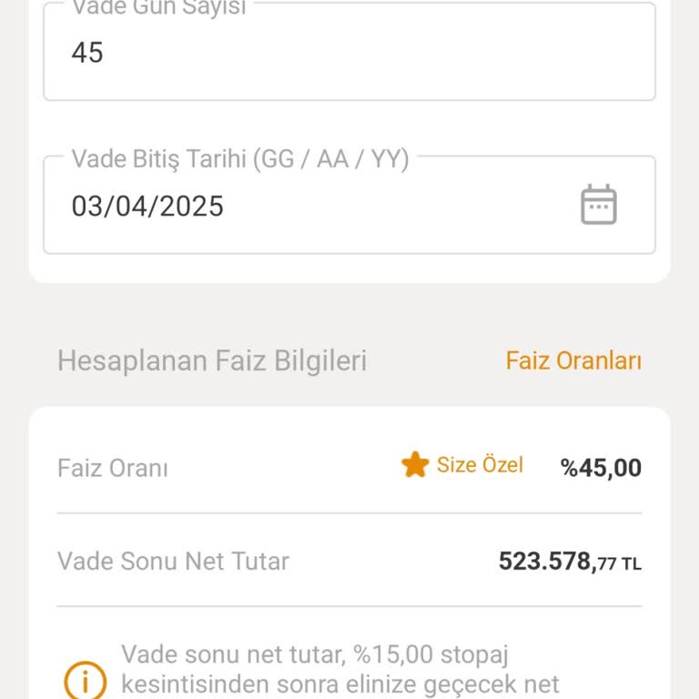 VakıfBank Vadeli Mevduat Hesaplama Sorunu