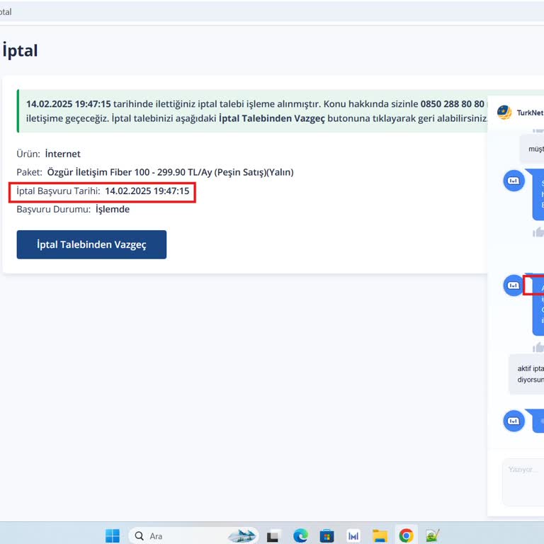 TurkNet İptal Talebi Ve Ulaşılamayan Müşteri Hizmetleri Sorunu