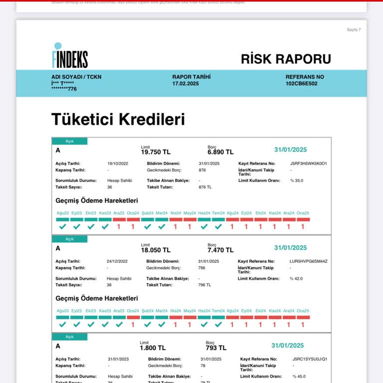 Findeks Raporunda Yanlışlık: Ödeme Kayıtları Eksik!