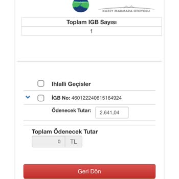 Kuzey Marmara Otoyolu Yanlış Plaka Girişi Yüzünden Mağduriyet