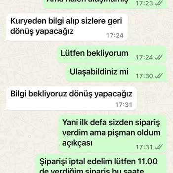 Teslimat Sorunu Ve İletişim Eksikliği