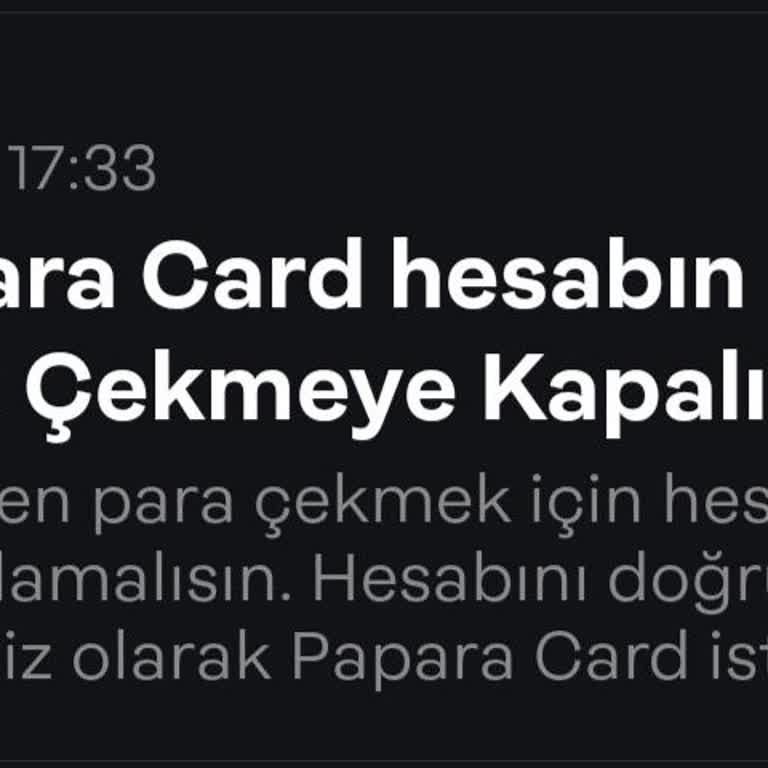 Papara Onaysız Hesapta Para Çekme Sorunu