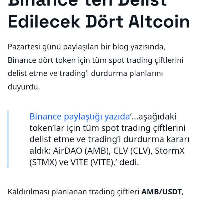 Delist Edilen Coinler Ve Zararımız