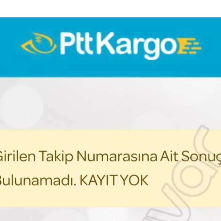 PTT Kargo Takip Sorunu Ve Mağduriyet