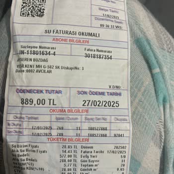 Beklenmedik Yüksek Su Faturası Şoku