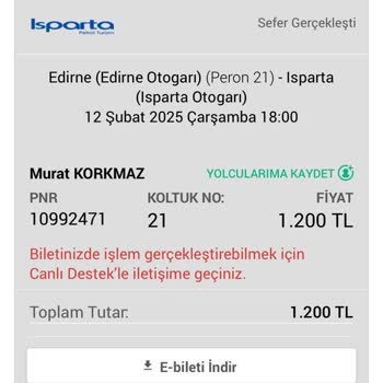 Obilet Üzerinden Alınan Biletin Oluşturulma Sorunu Ve Müşteri Hizmetleri İlgisizliği