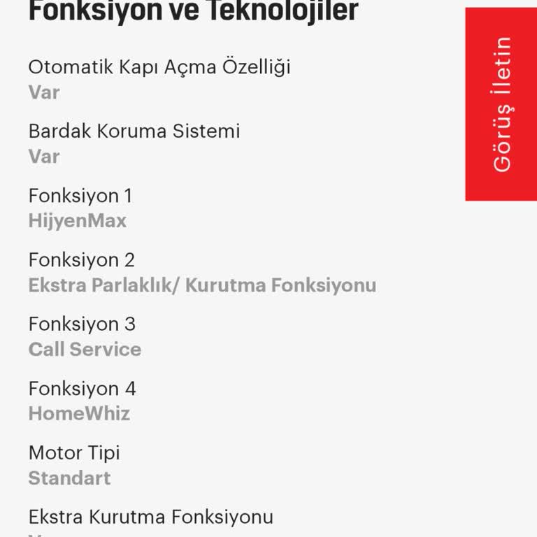 Yanıltıcı Bilgi: Arçelik 6455 WF Bulaşık Makinesinde Eksik Yarım Yük Özelliği