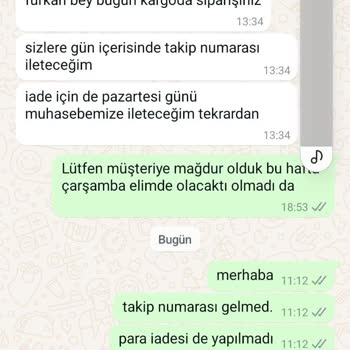 Siparişlerim Gönderilmedi Ve İade Yapılmadı