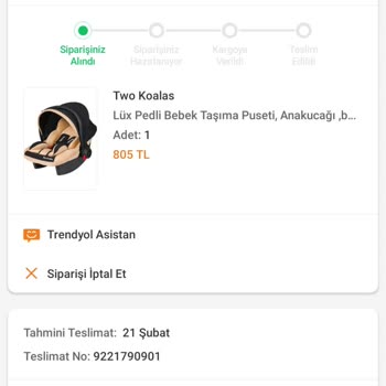 Sipariş Verilen Ürün Bulunamıyor