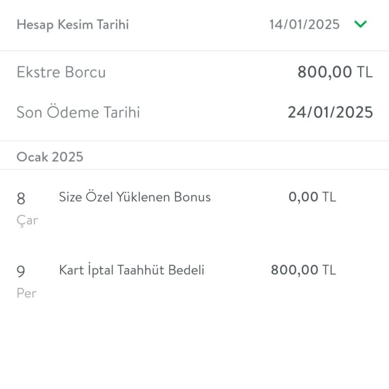 İptal Edilen Kart İçin Haksız Borç Talebi