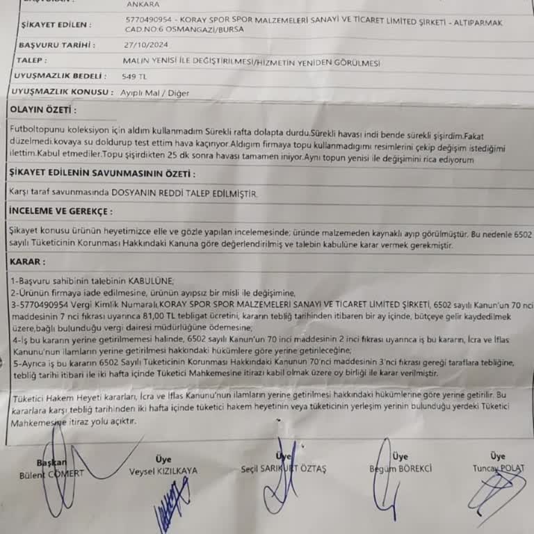 Hasarlı Ürün Kabusu: Hakem Heyeti Kararı Bile Çözüm Olmuyor