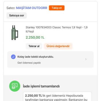 Hepsiburada Yanlış Satıcıya İade Ve İade Reddine Tepki