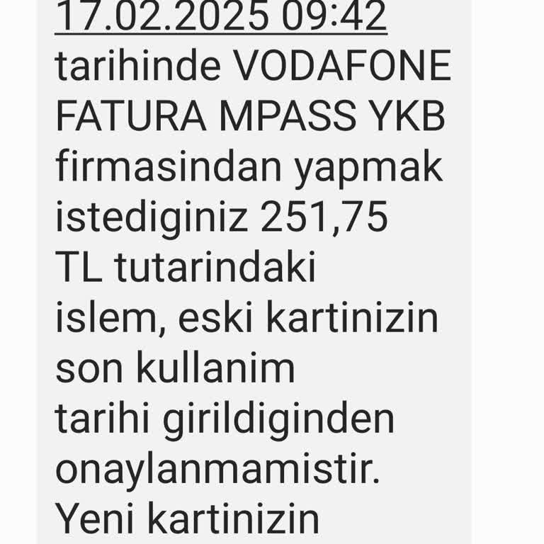 Vodafone Mpass Üzerinden İzinsiz Ücret Çekme Girişimi