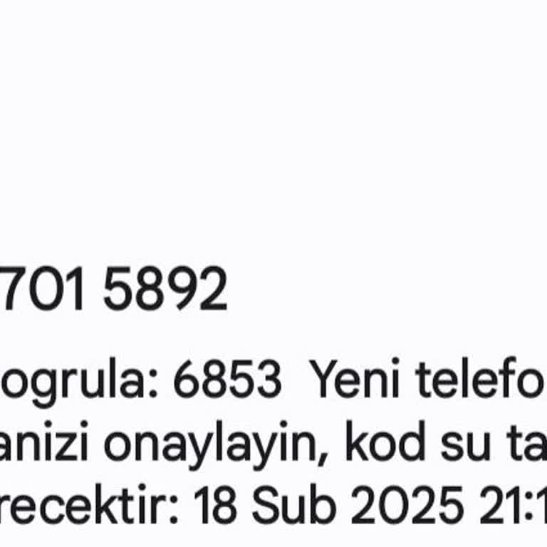 08507015892 Bilinmeyen Aktivasyon Kodu Mesajı
